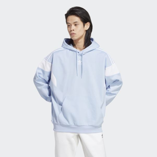 Adicolor Classics Sweat à Capuche Ligne Coupe Adidas Bleu Aube