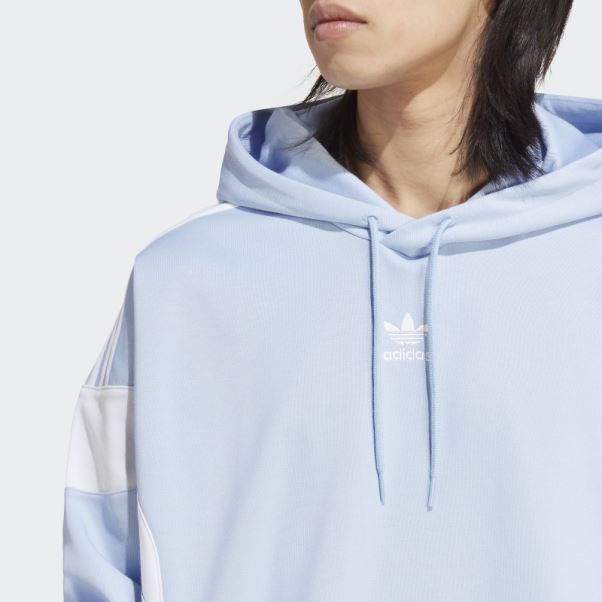 Adicolor Classics Sweat à Capuche Ligne Coupe Adidas Bleu Aube