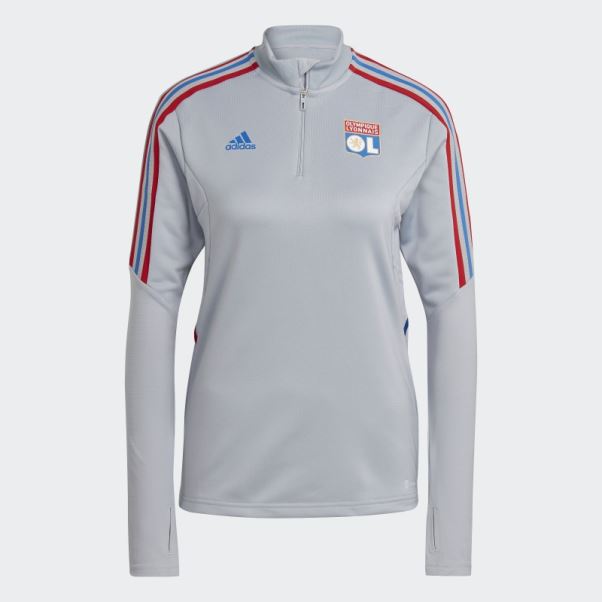 Olympique Lyonnais Tiro 21 Training Top Argent Adidas Hot