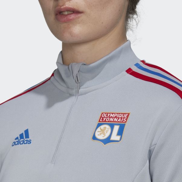 Olympique Lyonnais Tiro 21 Training Top Argent Adidas Hot