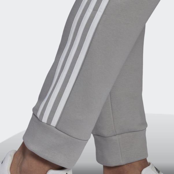 Pantalon En Polaire Colorblock Adidas Mgh Solid Grey Essentials