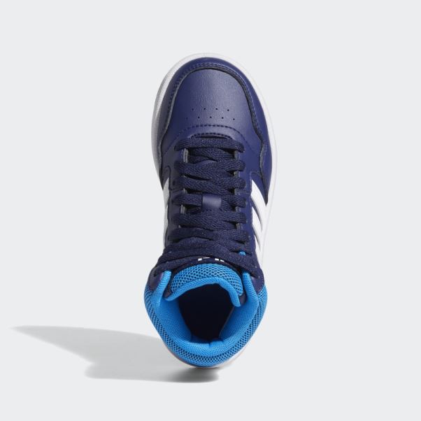 Adidas Hoops Mid Chaussures Bleu Foncé