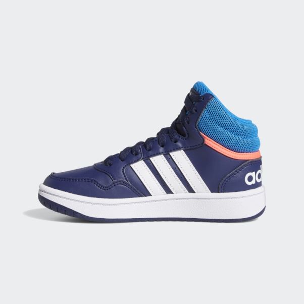 Adidas Hoops Mid Chaussures Bleu Foncé