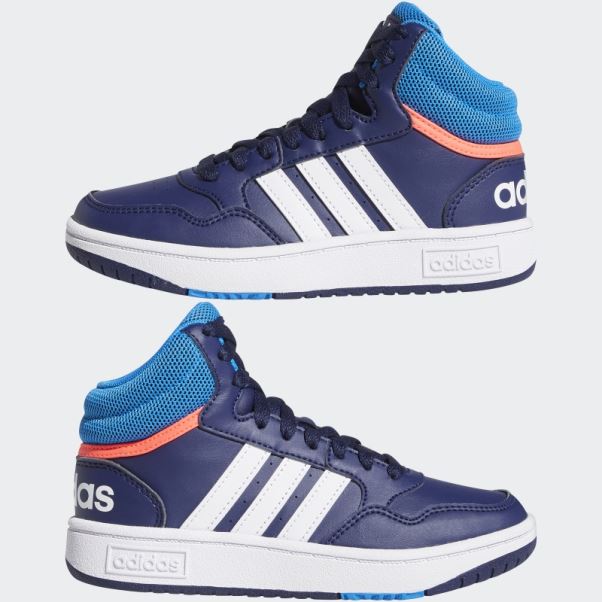 Adidas Hoops Mid Chaussures Bleu Foncé