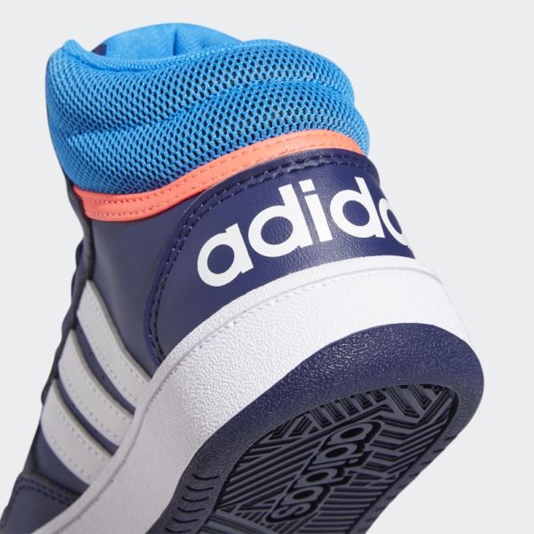 Adidas Hoops Mid Chaussures Bleu Foncé