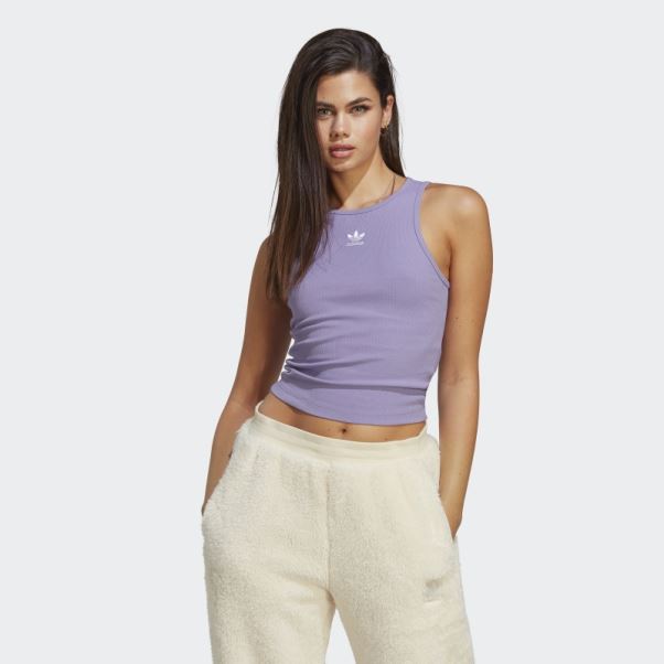 Débardeur Côtelé Adicolor Essentials Adidas Lilas