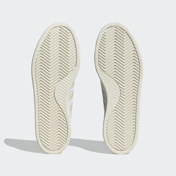 Chaussures Grand Court Cloudfoam Confort Blanc Adidas