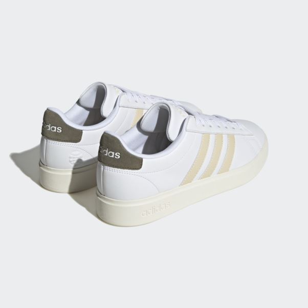 Chaussures Grand Court Cloudfoam Confort Blanc Adidas