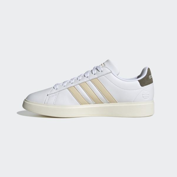 Chaussures Grand Court Cloudfoam Confort Blanc Adidas