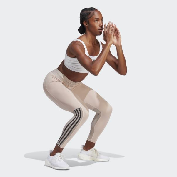 Legging Techfit Hyperglam 7/8 Taupe Adidas