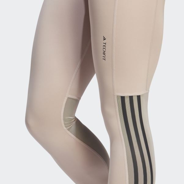 Legging Techfit Hyperglam 7/8 Taupe Adidas