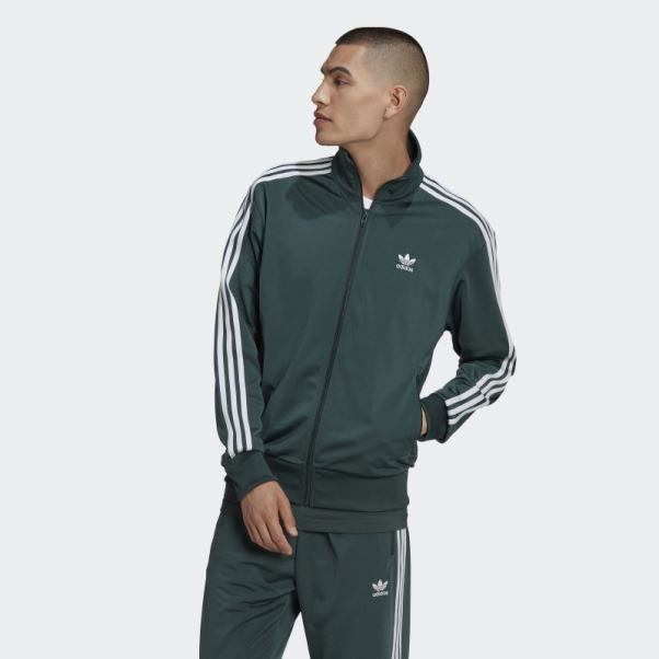 Veste De Survêtement Adidas Adicolor Classics Firebird Vert Minéral