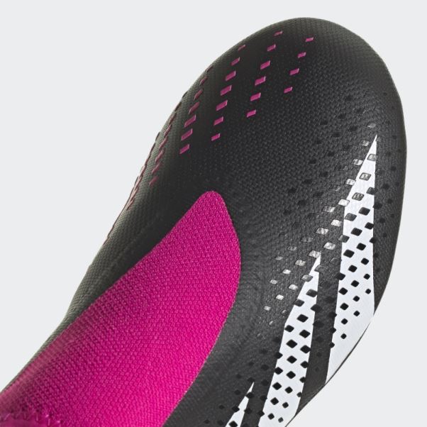Predator Accuracy.3 Noir Crampons Pour Terrain Ferme Sans Lacets Adidas