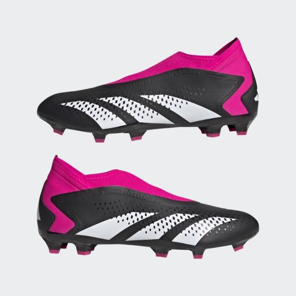 Predator Precision.3 Chaussures De Football Sans Lacets Pour Terrain Sec Noir Adidas