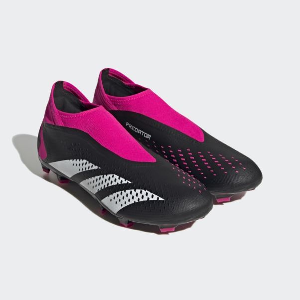 Predator Precision.3 Chaussures De Football Sans Lacets Pour Terrain Sec Noir Adidas