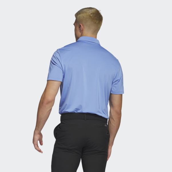 Polo Bleu Adidas Ultimate365 Solide Sur La Poitrine Gauche