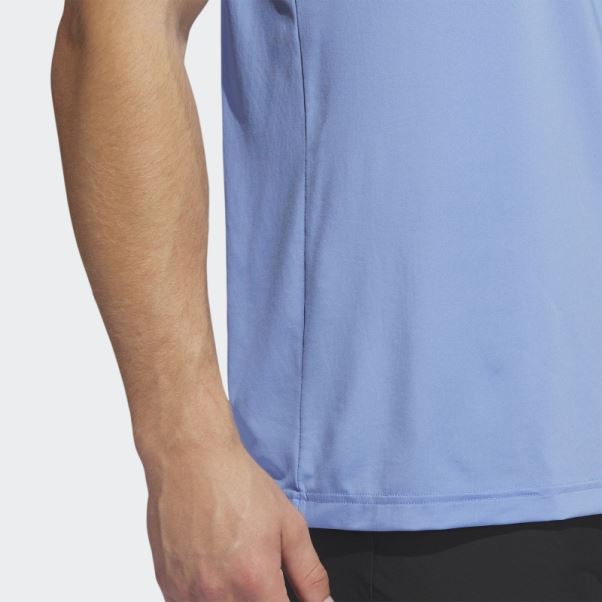 Polo Bleu Adidas Ultimate365 Solide Sur La Poitrine Gauche