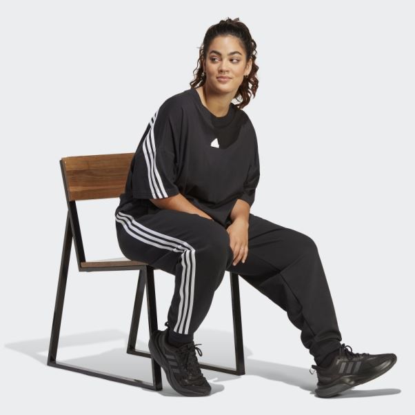 Adidas Pantalon Regular Noir à 3 Bandes Future Icons (grande Taille)