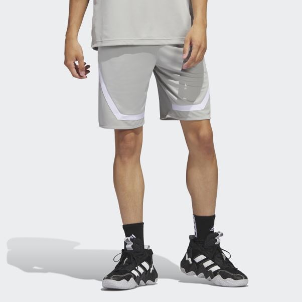 Short Adidas Pro Block Mode Gris Métallisé
