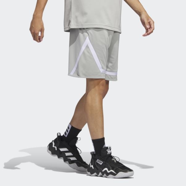 Short Adidas Pro Block Mode Gris Métallisé