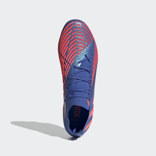 Predator Edge.1 Chaussures Basses Pour Sol Ferme Hi-Res Bleu Adidas