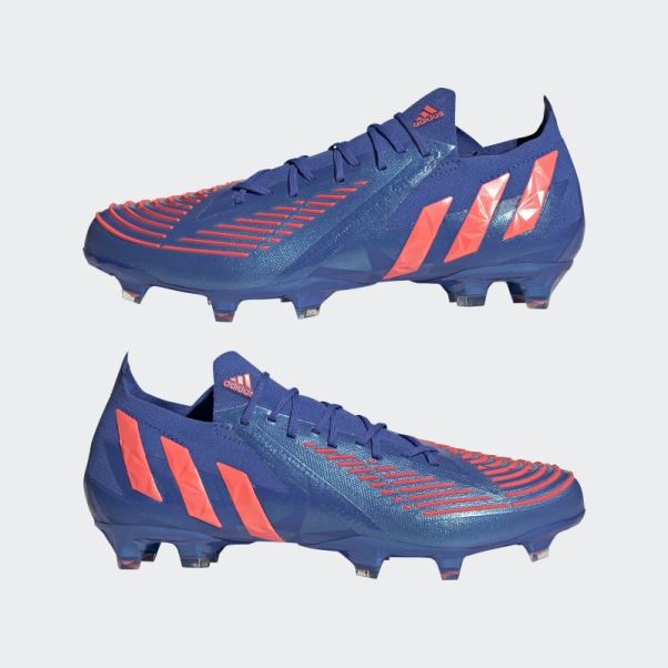 Predator Edge.1 Chaussures Basses Pour Sol Ferme Hi-Res Bleu Adidas
