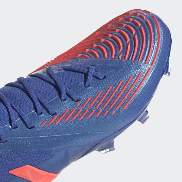 Predator Edge.1 Chaussures Basses Pour Sol Ferme Hi-Res Bleu Adidas