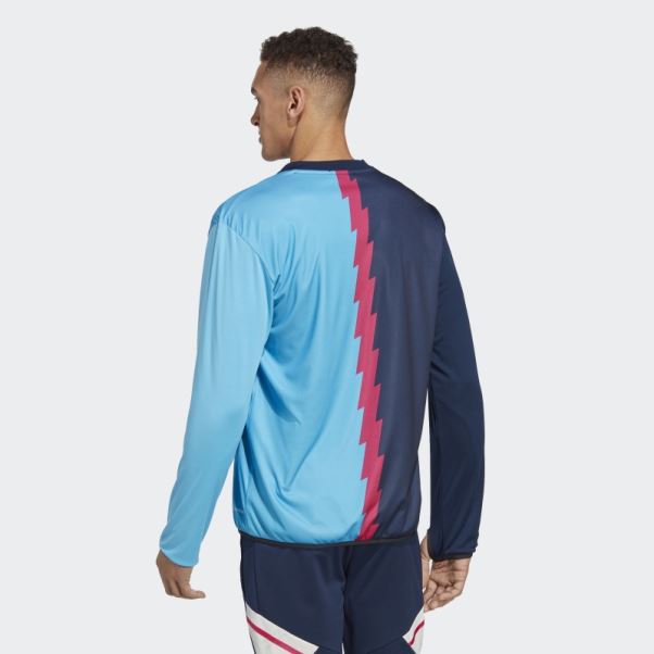 Haut Chaud D'avant-match Arsenal Adidas Bleu Marine