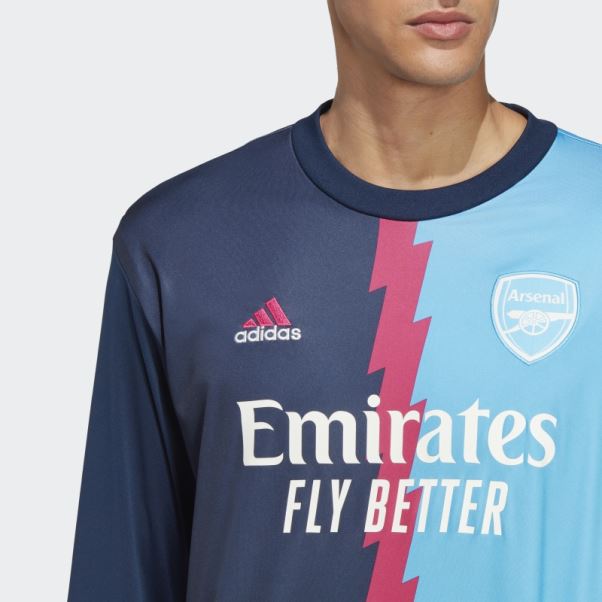 Haut Chaud D'avant-match Arsenal Adidas Bleu Marine