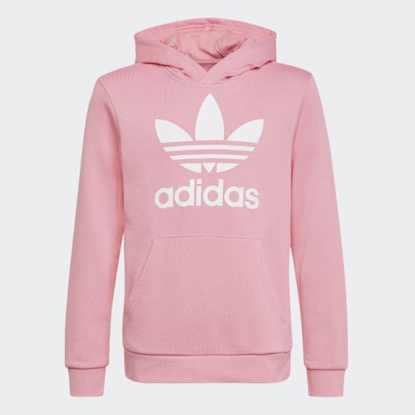 Adidas Sweat à Capuche Trèfle Rose
