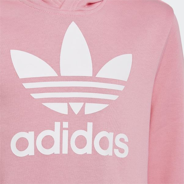 Adidas Sweat à Capuche Trèfle Rose
