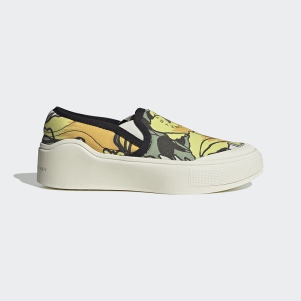 Adidas By Stella Mccartney Court Slip-on Chaussures Vert Tente