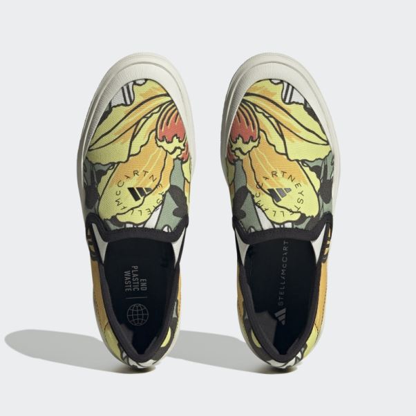 Adidas By Stella Mccartney Court Slip-on Chaussures Vert Tente