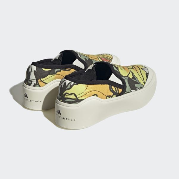 Adidas By Stella Mccartney Court Slip-on Chaussures Vert Tente