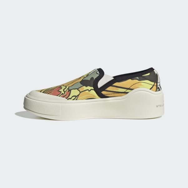 Adidas By Stella Mccartney Court Slip-on Chaussures Vert Tente