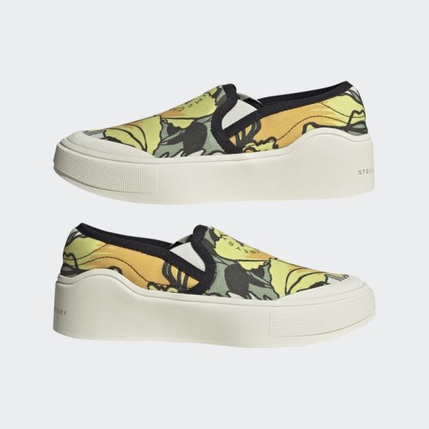 Adidas By Stella Mccartney Court Slip-on Chaussures Vert Tente