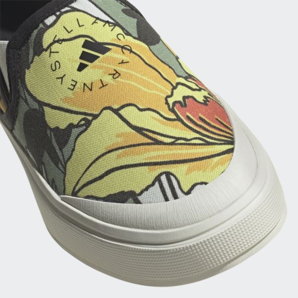 Adidas By Stella Mccartney Court Slip-on Chaussures Vert Tente
