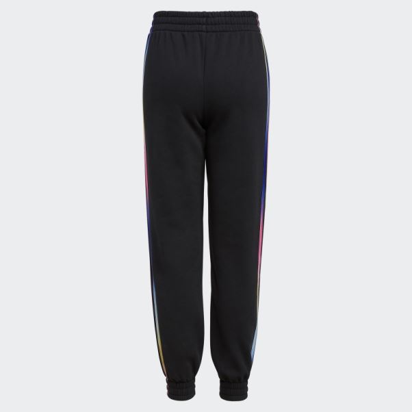 Pantalon De Jogging Adidas Noir En Molleton à Rayures Et à Imprimé Allover