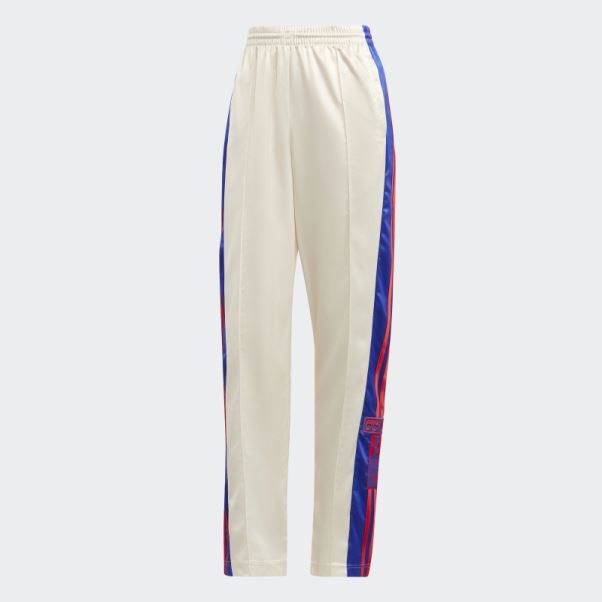 Adidas Pantalon Adibreak Satin Blanc