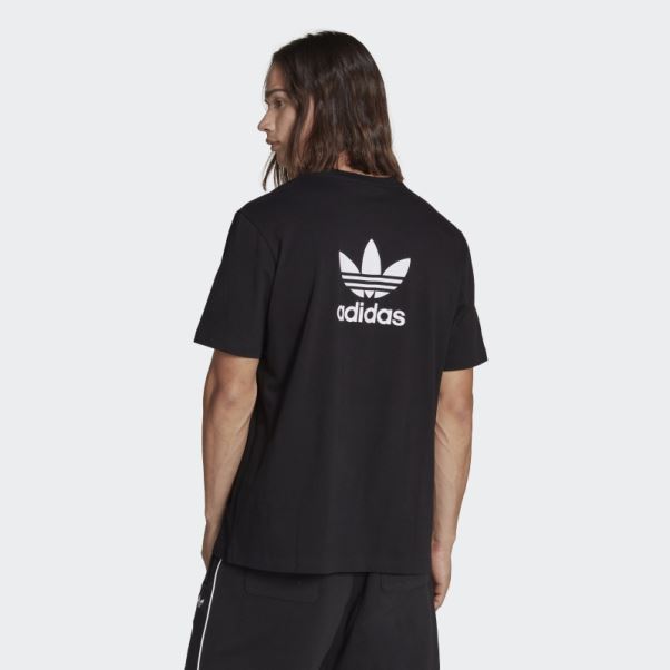 Adidas Adicolor Classics T-shirt Boxy Trèfle Avant Et Arrière Noir