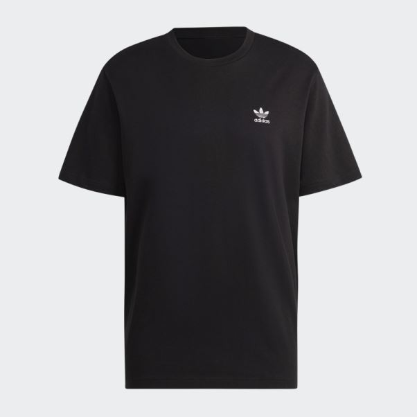 Adidas Adicolor Classics T-shirt Boxy Trèfle Avant Et Arrière Noir
