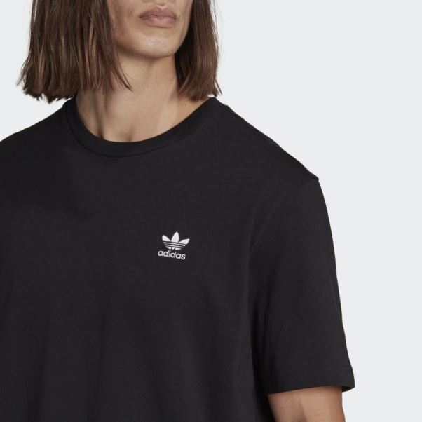 Adidas Adicolor Classics T-shirt Boxy Trèfle Avant Et Arrière Noir