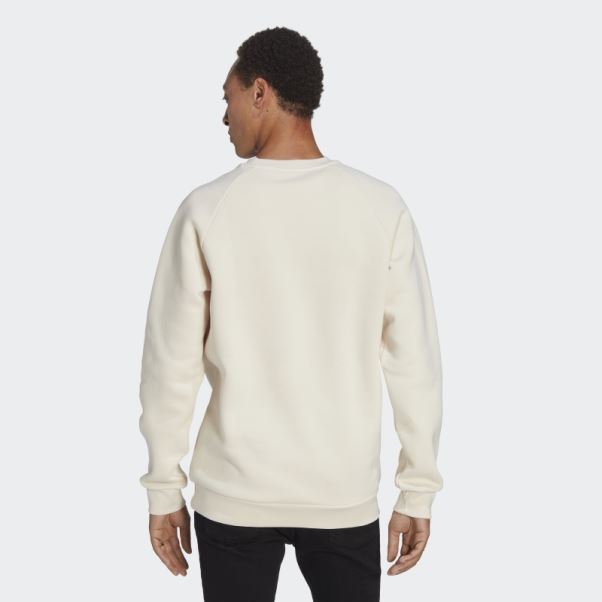 Sweat Ras Du Cou Blanc Trèfle Essentials Adidas Hot