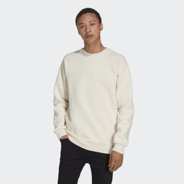 Sweat à Capuche Adidas Trèfle Essentials Blanc