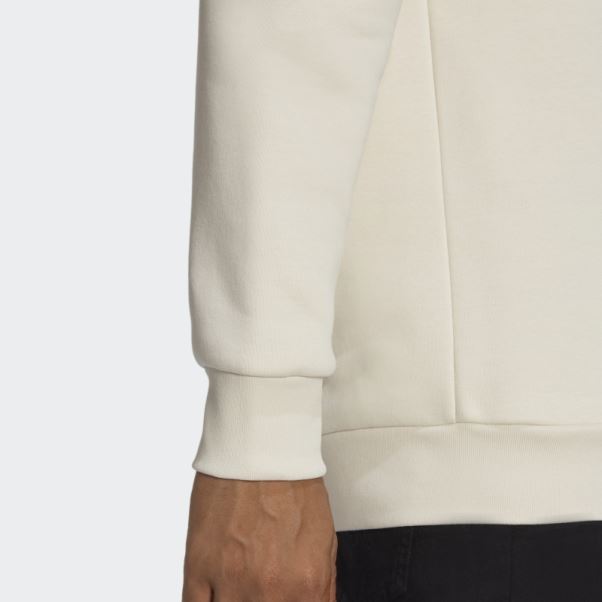Sweat à Capuche Adidas Trèfle Essentials Blanc
