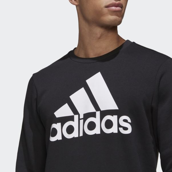 Sweat Adidas Essentials Gros Logo Blanc Stylé