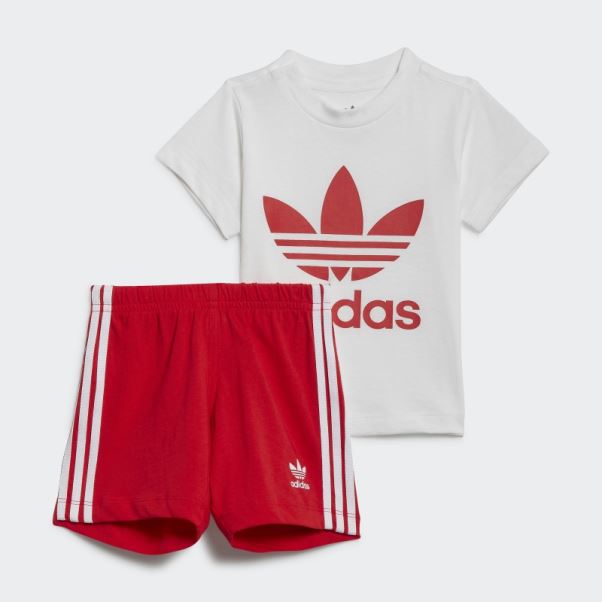Ensemble T-shirt Short Adidas Trèfle Blanc