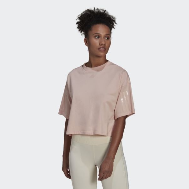 Tee Shirt Hyperglam Boxy Rose Vapeur Adidas