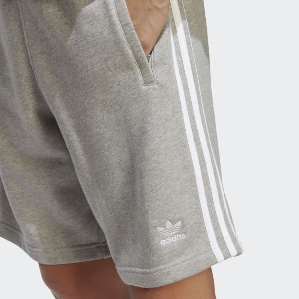 Short De Survêtement Adicolor Classics 3 Bandes Gris Moyen Adidas