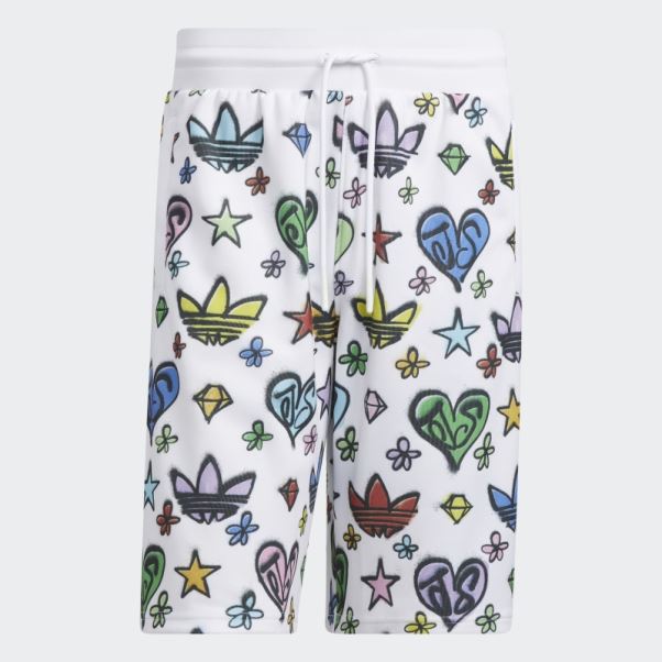 Short Adidas Jeremy Scott Monogram Blanc (non Genré)